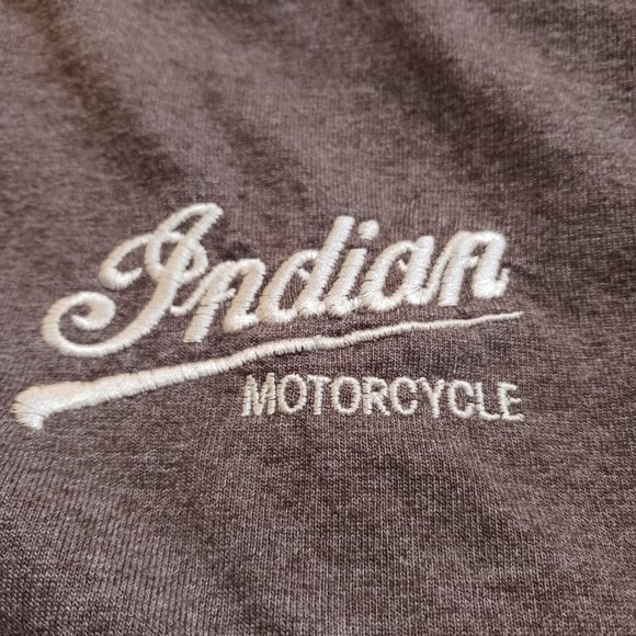 🛍️❤️Mens Gray Short Sleeve Indian Motorcycle T Shirt 🛍️❤️ Size M - Picture 4 of 7
